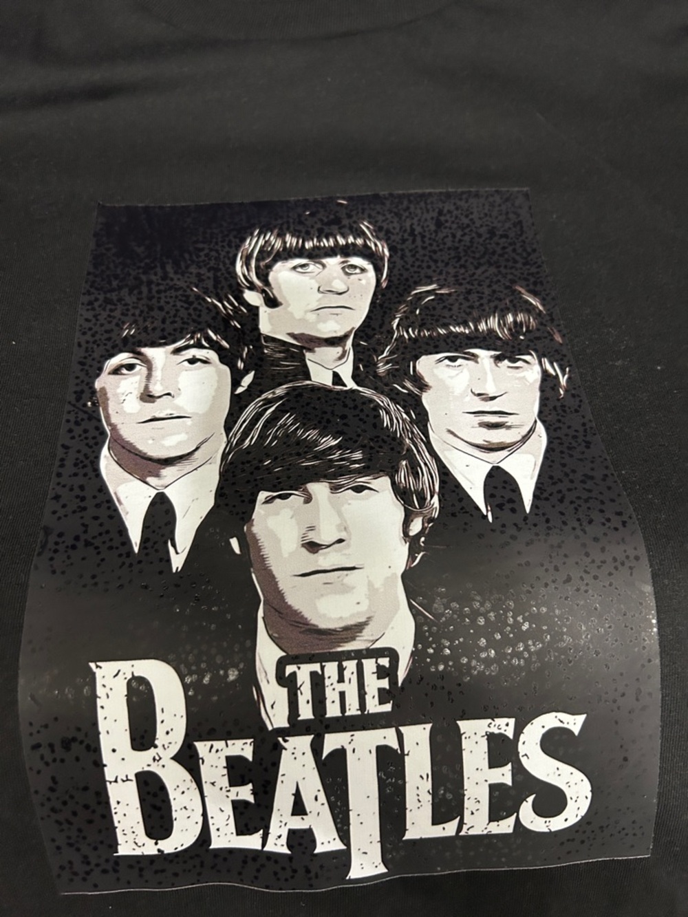 Hanes Black Beatles Graphic Long Sleeve Shirt